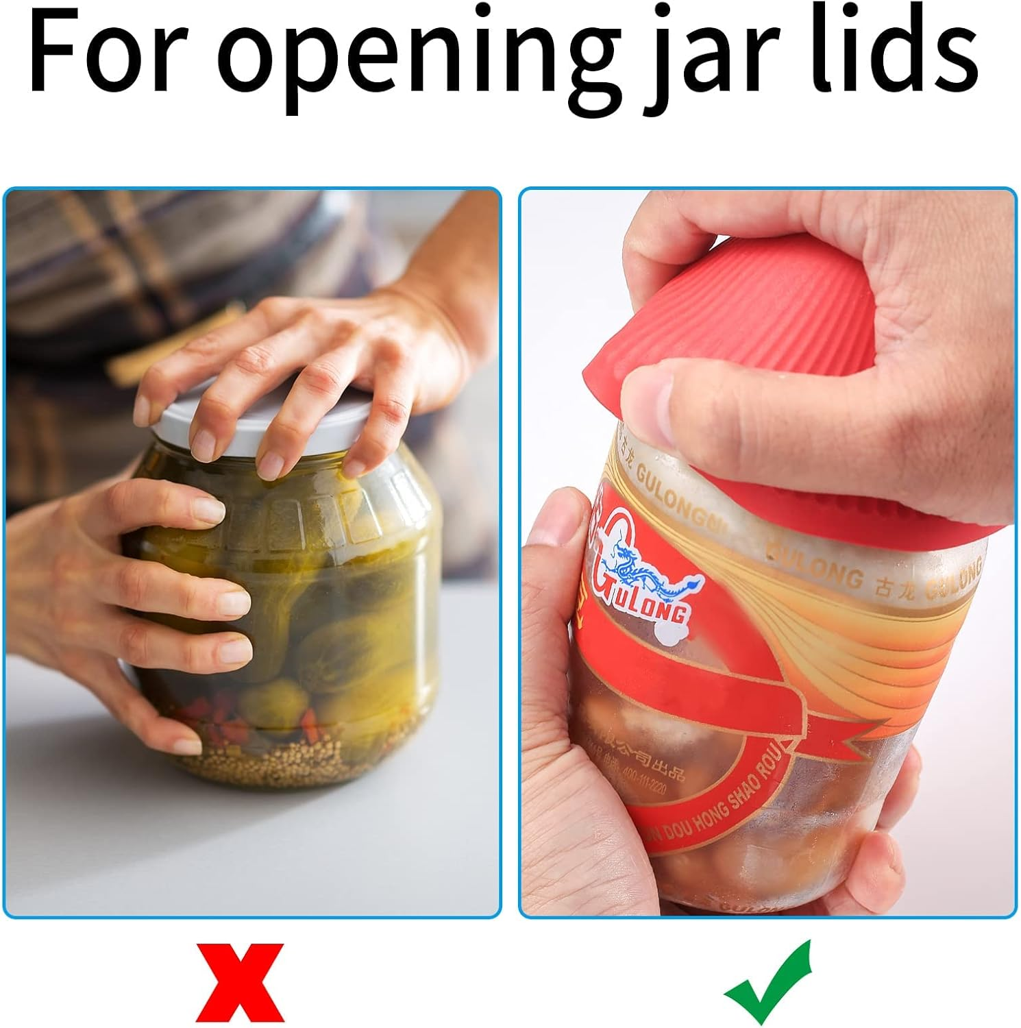 3 Pcs Rubber Jar Opener Gripper Pads, Multi Purpose Jar Bottle Can Lids Gripper Openers Reusable, for Seniors Weak Hands, Most Bottles, Used as Kitchen Coasters image number 4