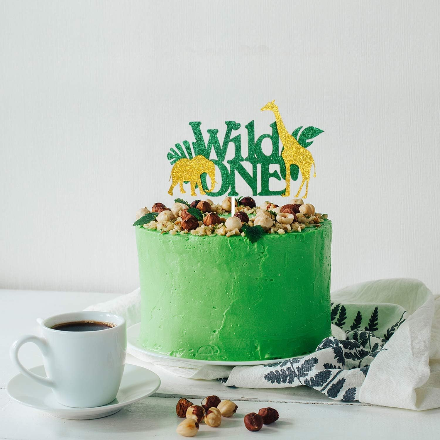 Wild One Birthday Cake Topper - Unleash the Untamed Spirit with Our Wild One Birthday Cake Topper - Let Jungle Safari Animals Roar and Giraffes Graze on Your Cake!