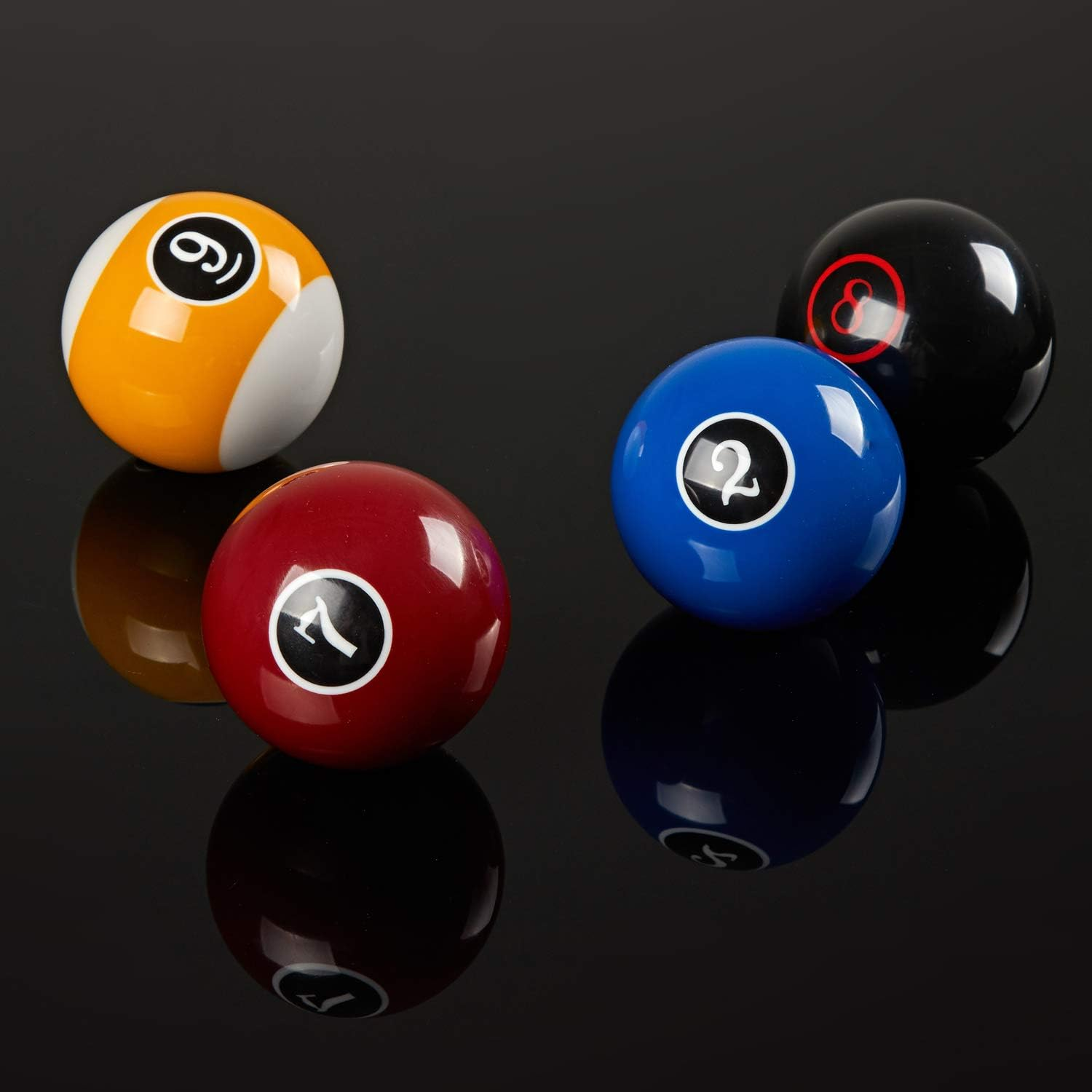 Collapsar Deluxe 2-1/4" Billiard Pool Balls Marble-Swirl Style Billiards Ball Complete 16 Ball Set (Several Style Available) image number 4