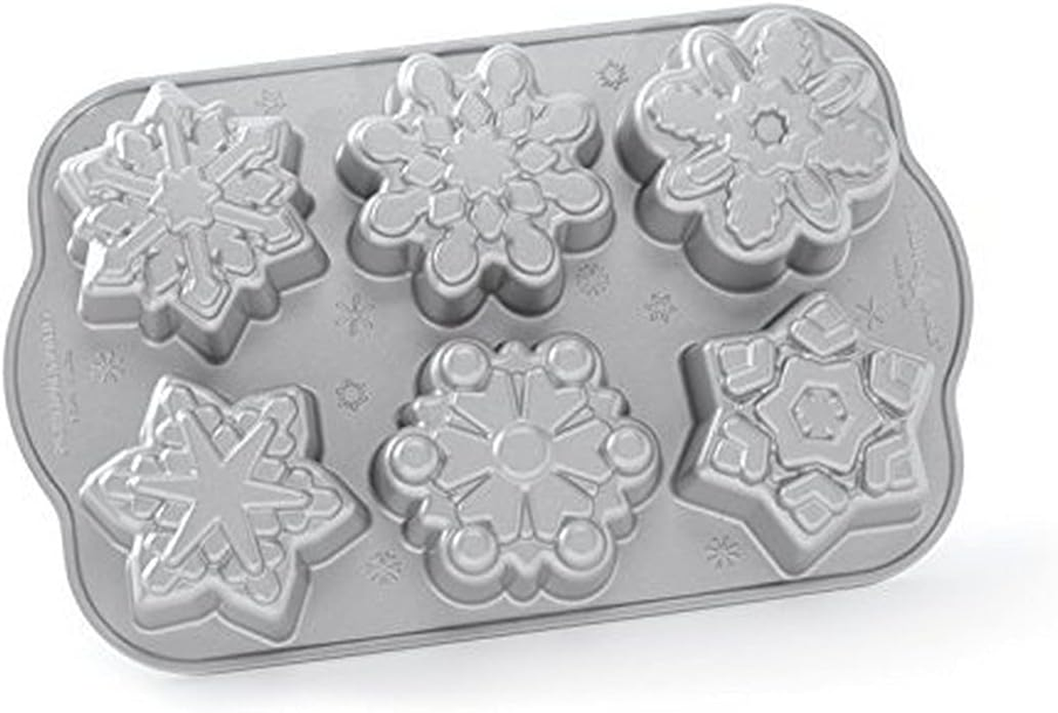 Nordic Ware Frozen Snowflake Cakelet Pan, Metallic image number 2