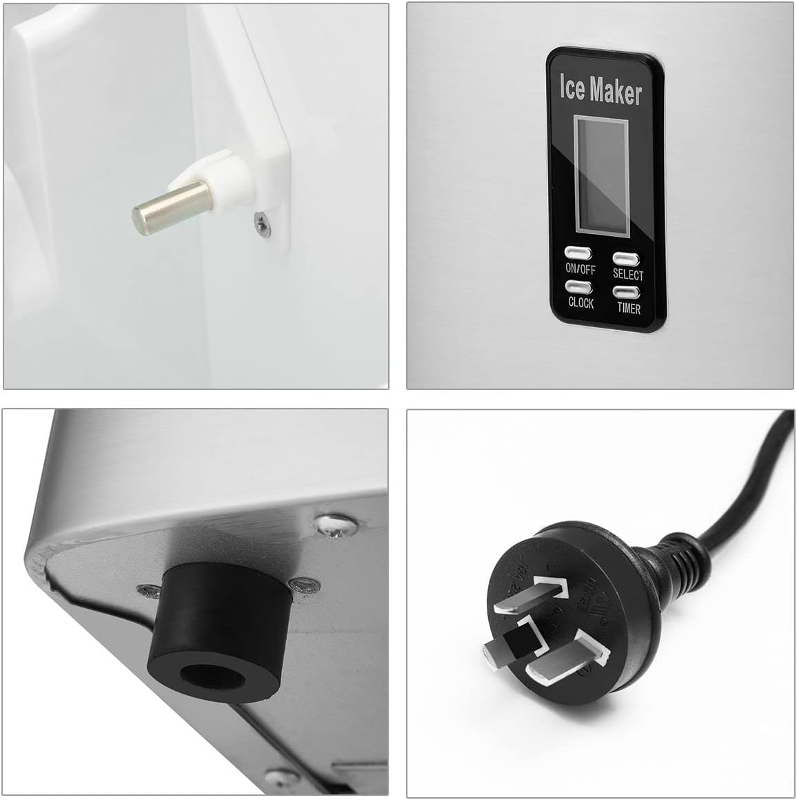 Maxkon Electric Ice Maker Machine, 16.2Kgs in 24 Hours, 3.2L Larger Water Tank, Self-Clean Ice Maker Countertop Compact Potable Ice Maker with Ice Scoop and Basket for Home/Kitchen/Office image number 3