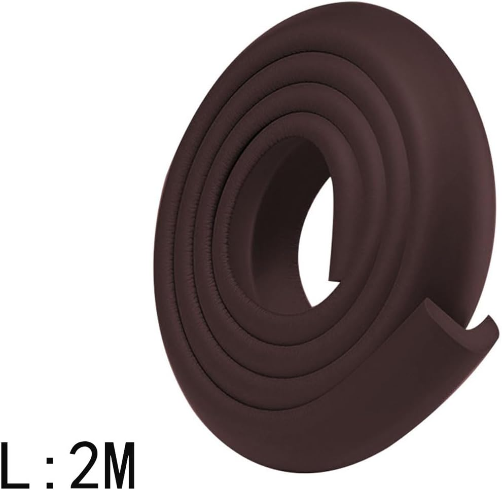 Soft Corner Protector,Safety Corner Guards, 2 Meters per Roll Protective Foam Cushion Corners Foam Set and Safe,Suitable for Edge of Table,Chair,Tv Bench,Bed,Door,Wall(Brown) image number 2