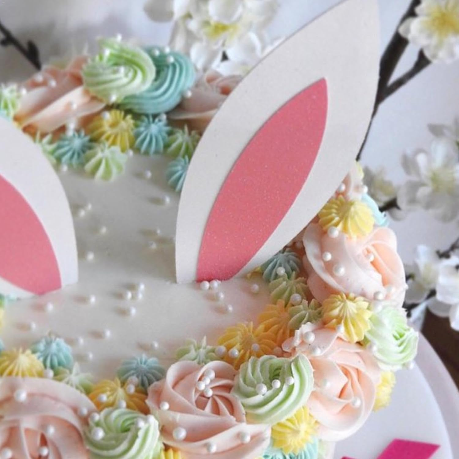 Cake Decoration Cards, Deer Antler Bunny Ears Cake Decoration, Festive Cake Decorating Dessert Toppers for Christmas Wedding Birthday image number 4