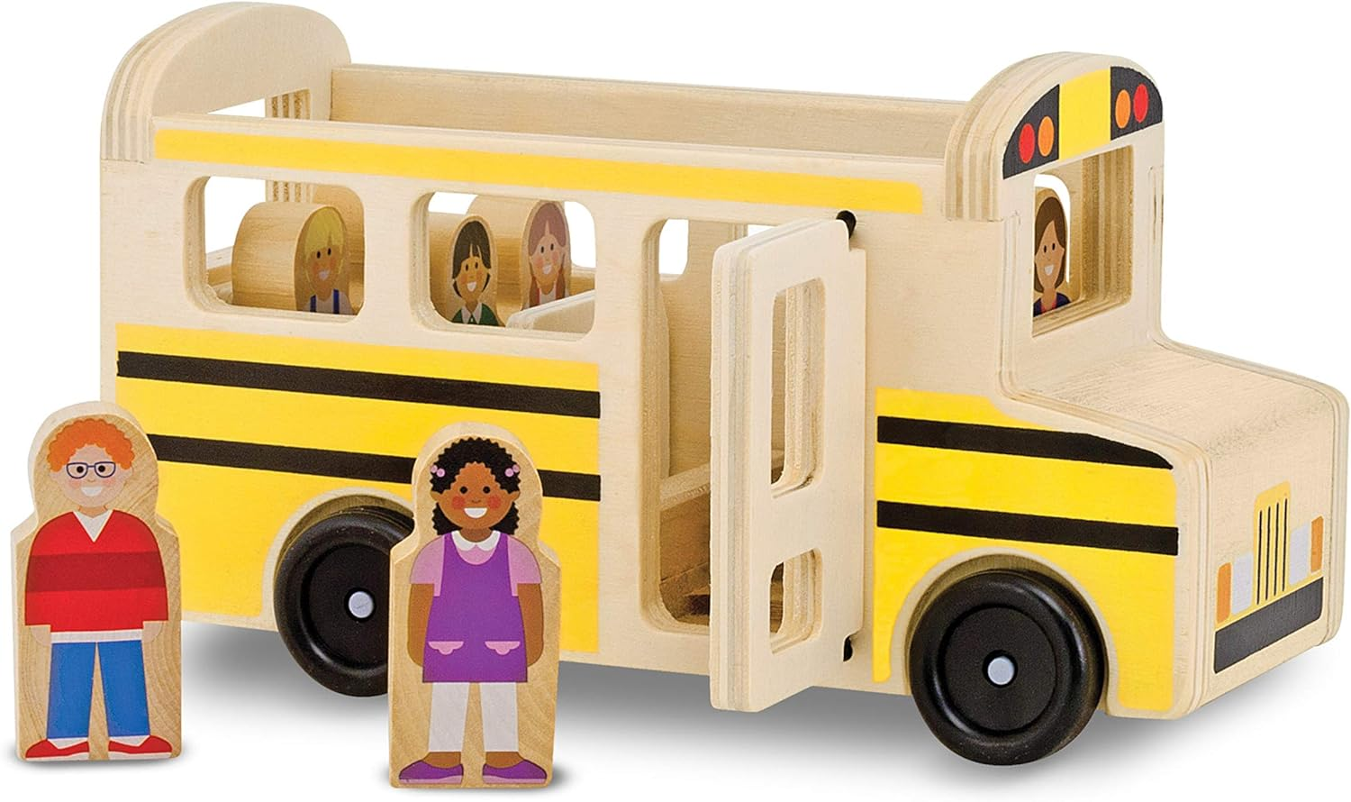 Melissa & Doug School Bus Wooden Play Set with 7 Play Figures image number 2