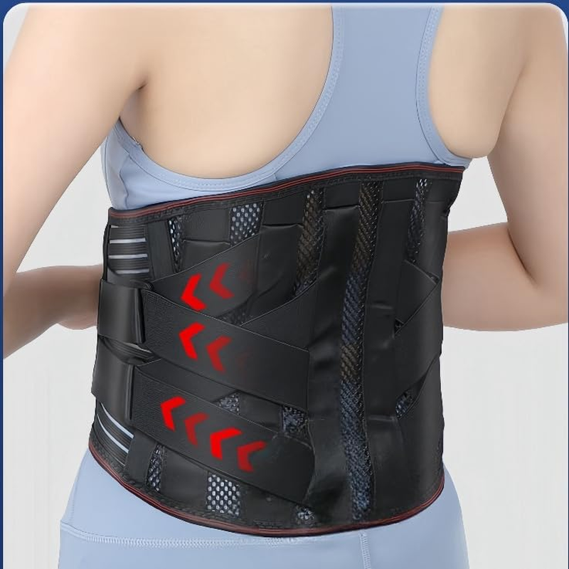 Back Brace Support Belt-Work Back Brace Lumbar Support for Back Pain, Sciatica, Scoliosis, Herniated Disc Adjustable Support Straps-Lower ,Industrial Lower Back Pain Protection Belt in Construction, Mover, Warehouse Jobs for Men & Women (L) image number 1