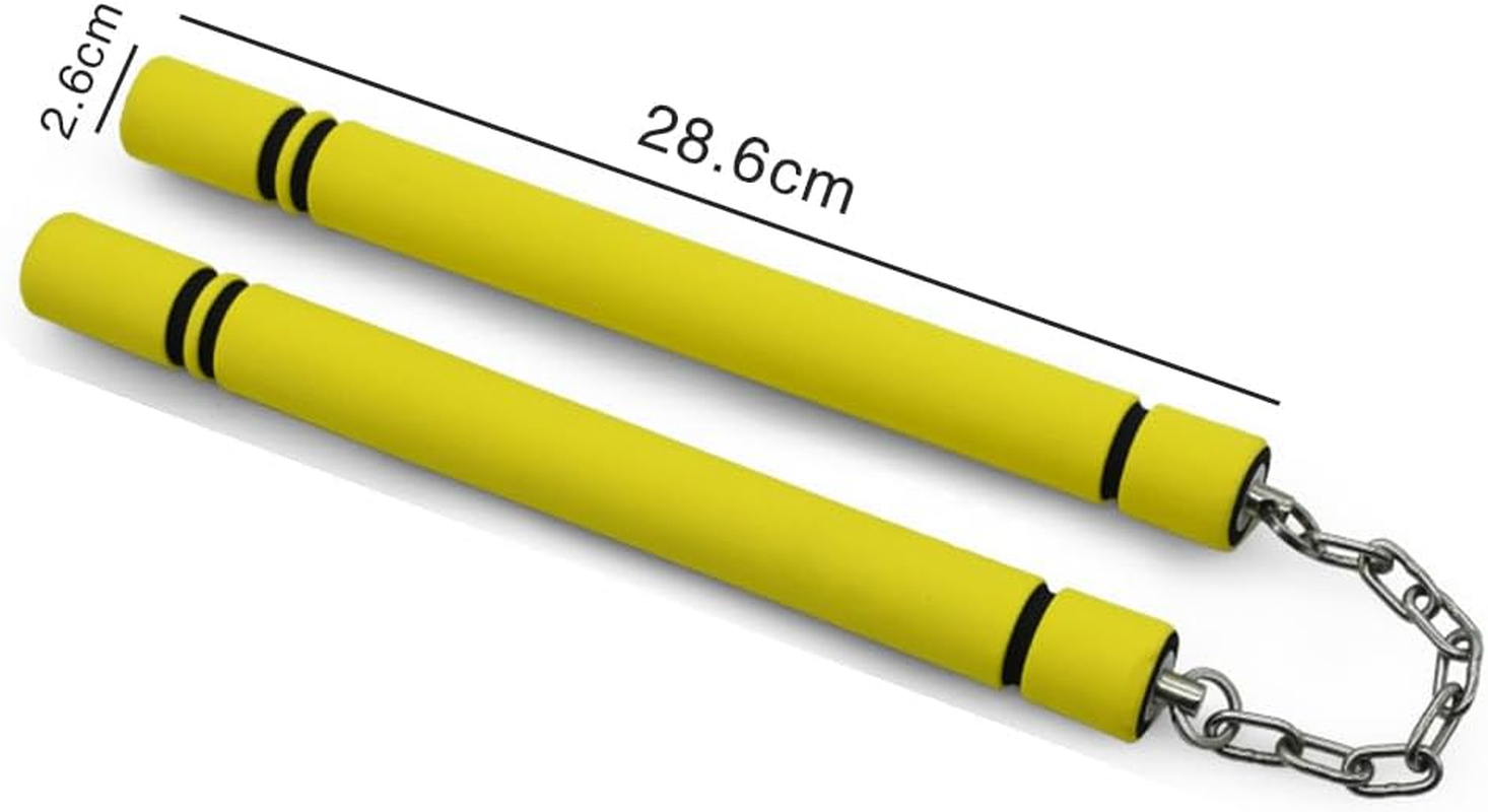 Foam Nunchakus Martial Arts Foam Training Practice Nunchucks with Steel Chain for Beginners and Kids image number 1