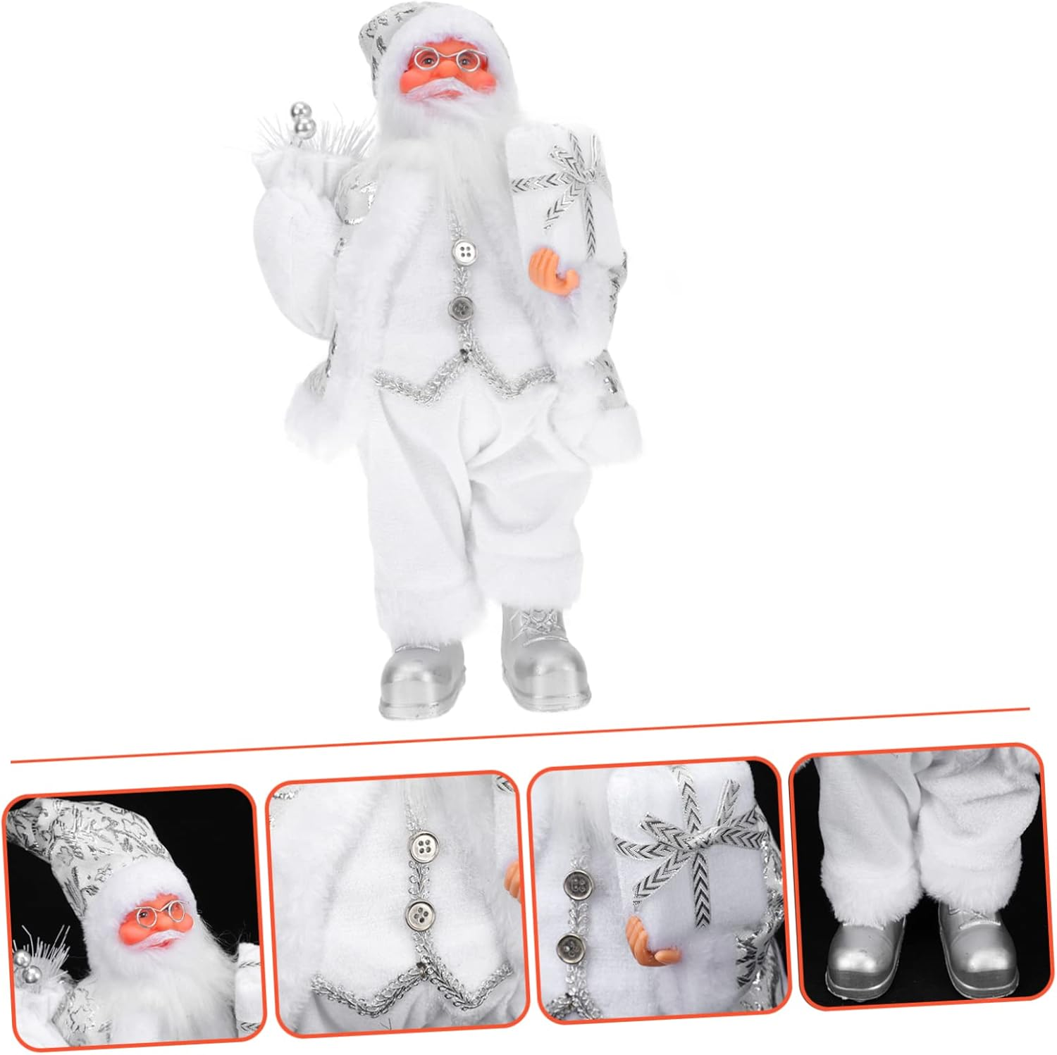 GARVALON 1Pc Xmas Resin Santa Claus Figurine Chic Christmas Desktop Decor for Home and Realistic Holiday Adornment for Festive Atmosphere image number 3