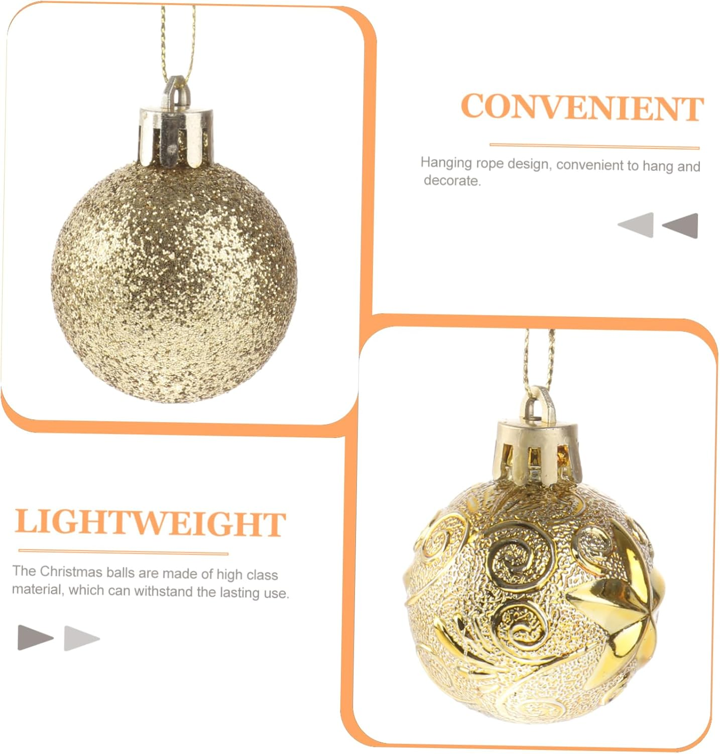 STOBAZA 30Pcs Shiny Christmas Tree Balls Xmas Ornaments for Holiday Decor and Festive Scene Random Colors for Parties and Family Celebrations image number 1