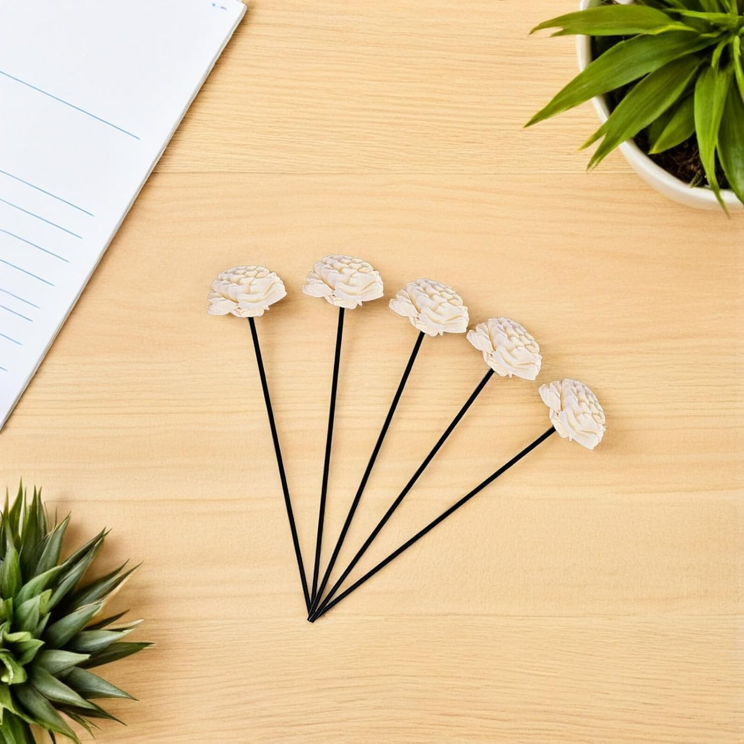Ifundom 5Pcs Fireless Aromatherapy Rattan Reed Diffuser Sticks Rattan Fragrance Diffuser Refill Reed Oil Refill for Home Deodoriser Scent Booster Aromatherapy Stick For image number 6