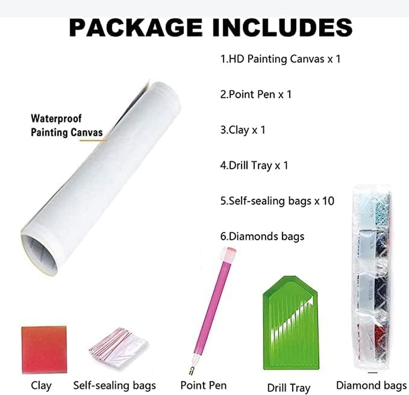 Diamond Painting Kits for Adults, 5D Diamond Art Painting Cattle Art for Adult,Diy Full round 5D Diamond Drill Kit,Gem Art Craft Home Decor,Wall Painting Kit 16X12 Inch image number 3