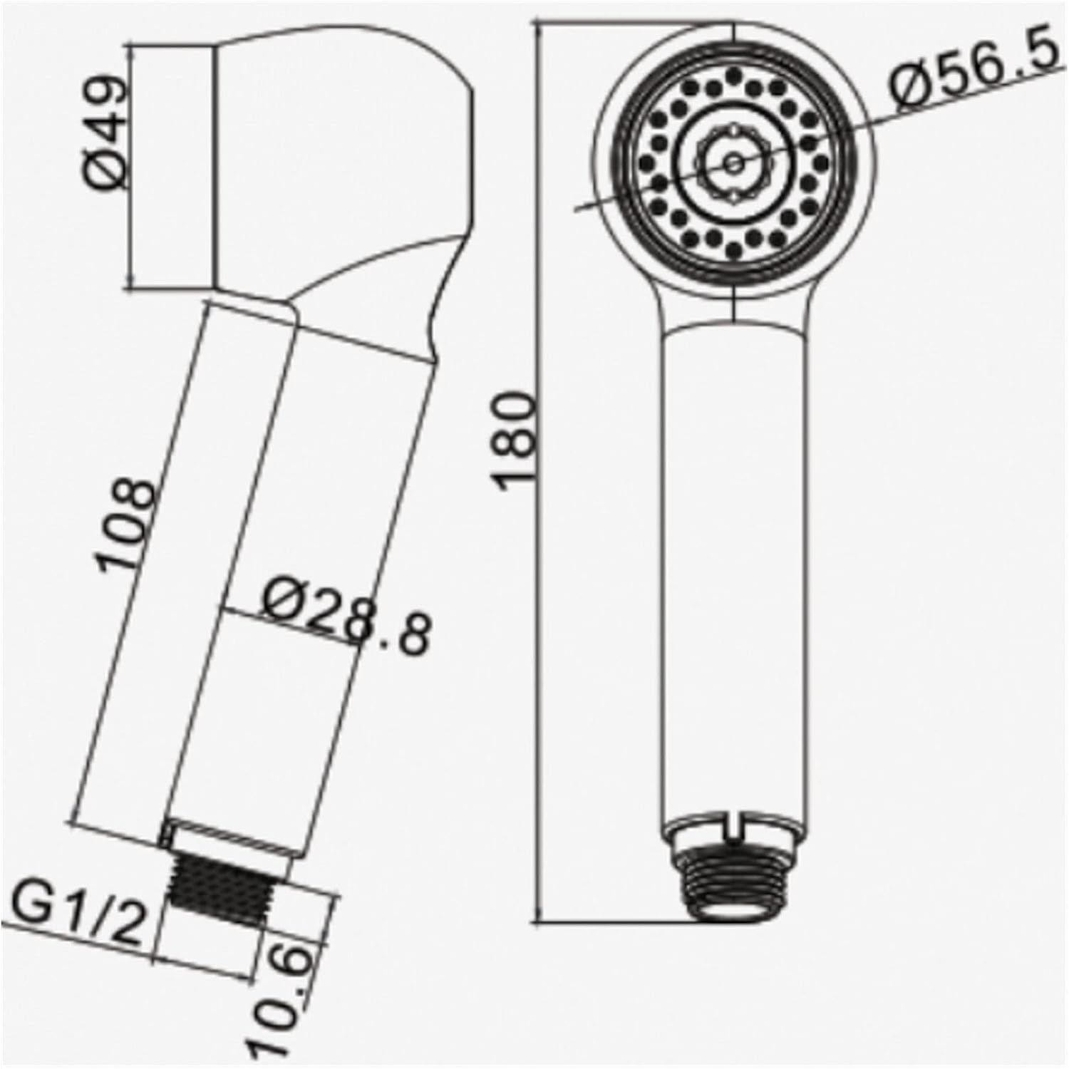 LESANGBAIHUODIAN Kitchen Sink Pull down Faucet Head Replacement 2-Functions Pull Out Sprayer Head Chrome Polished (Color : Picture) image number 5