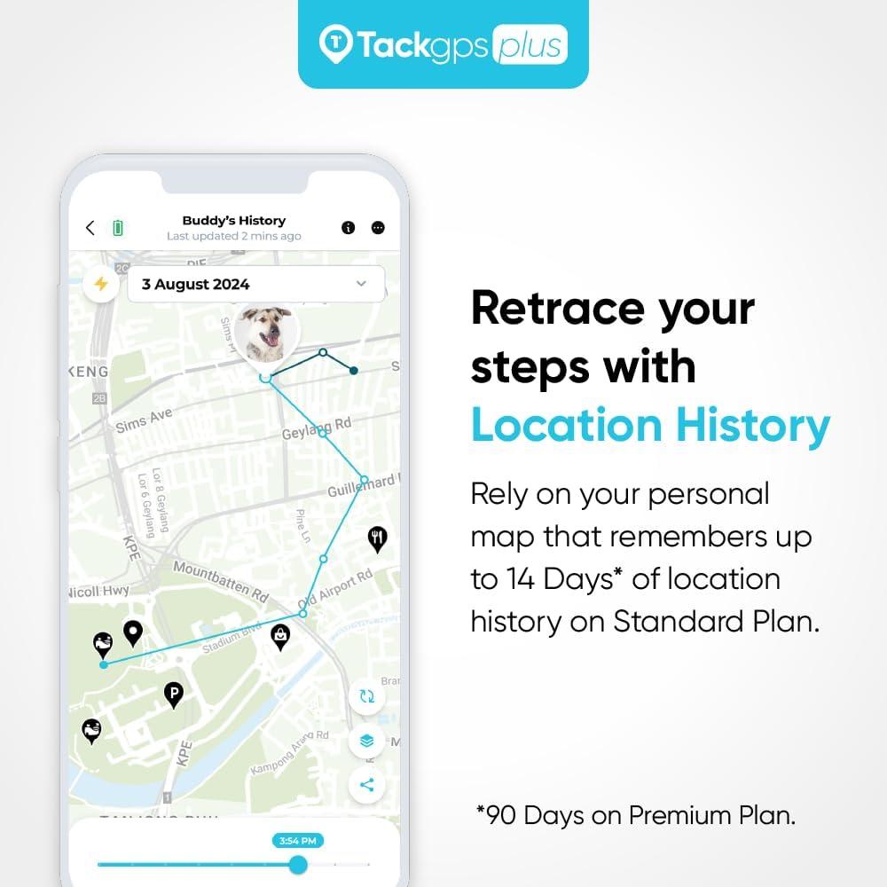 Tack GPS plus [Lowest Monthly Fee| 30 Days Battery Life] - Child, Kids, Pet, Dog, Cat, Elderly, Dementia, Car, Vehicle, Bike, Tracking Device. GPS + Wifi Positioning + Indoor Elevation Finder