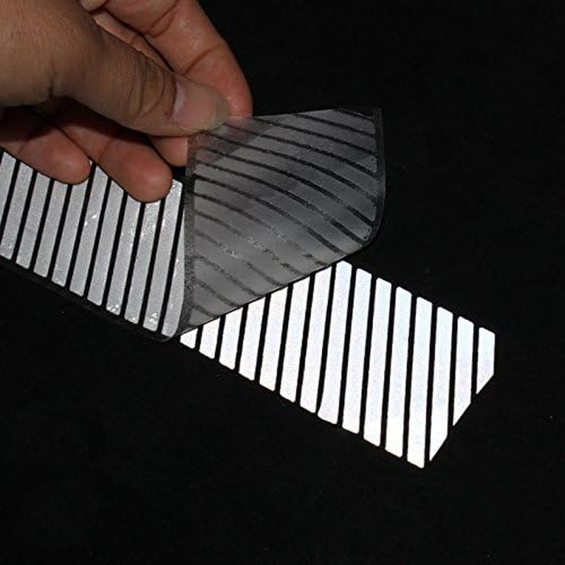 2" Safety Silver Reflective Iron on Fabric Clothing Tape Stripe Heat Transfer Vinyl Film M02, 2" X 33Ft image number 1