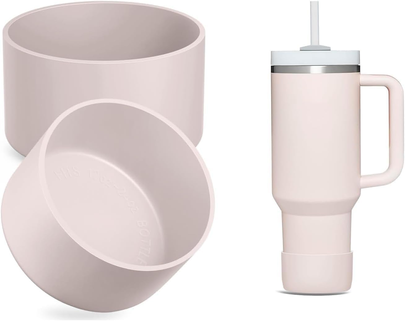 WADY 2-Pack Silicone Boot for Stanley Tumbler 30 40 Oz, Compatible with Yeti, Simple Modern, Owala Water Bottle