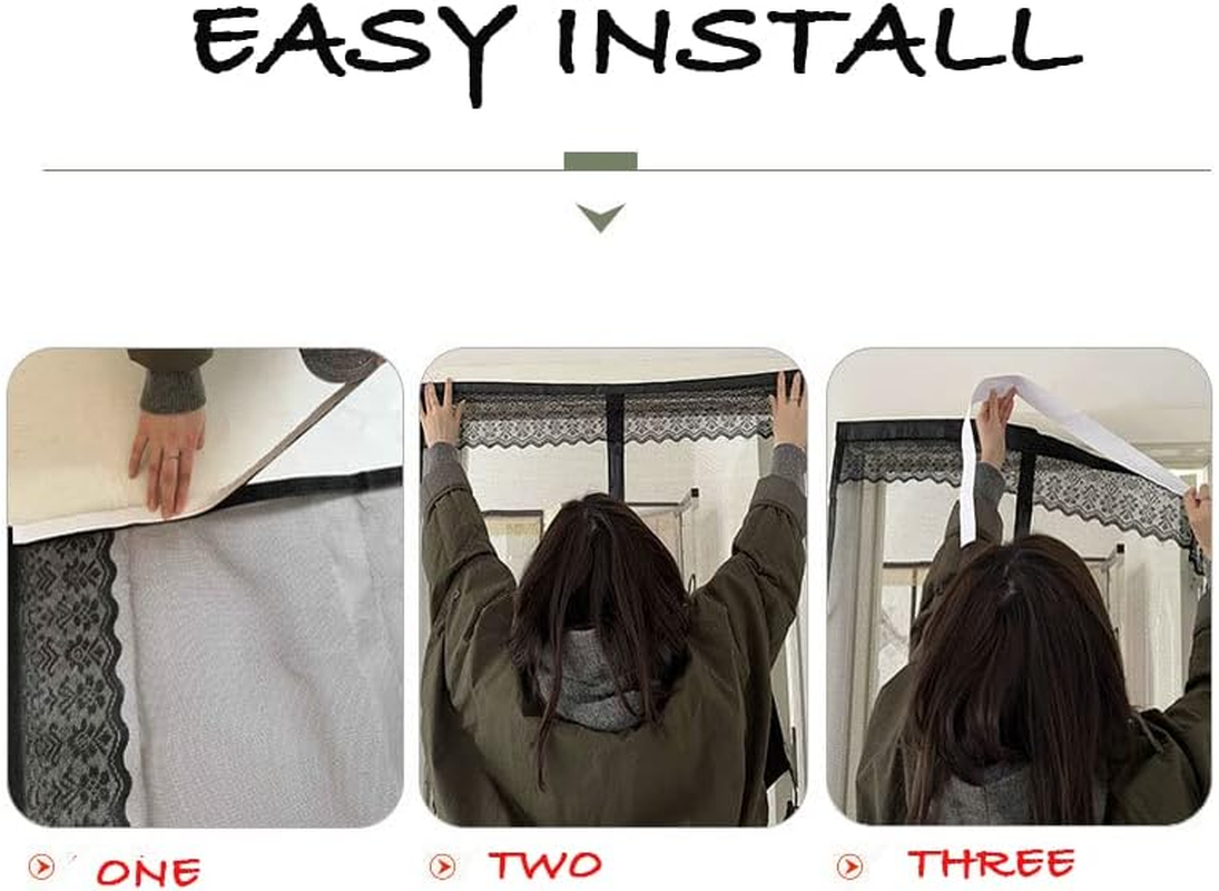 Magnetic Screen Door,Self Sealing anti Mosquito Magnetic Partition Curtain Pet and Kid Friendly Screen Door (100 X 230 CM) image number 5