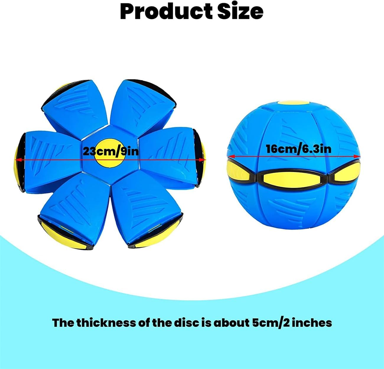 Pet Toy Flying Saucer Ball for Dogs, Portable Flying Saucer Toys, Stomp Magic Ball, Magic Creative Decompression Balls for Pet - Blue image number 3