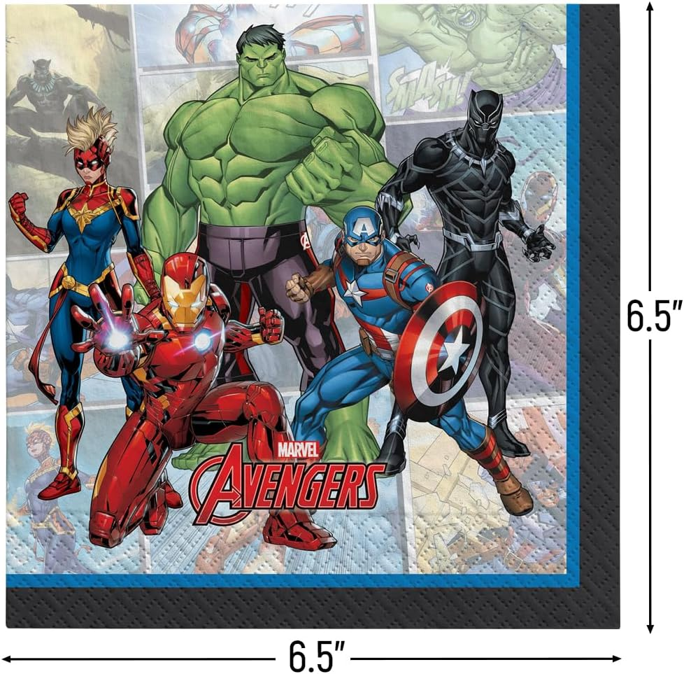 Amscan Marvel Avengers Powers Unite Lunch Napkins 16-Pieces Set image number 3
