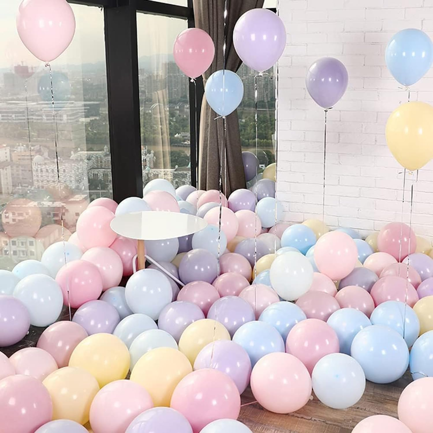 100-Pack 10 Inch Latex Party Balloons | Assorted Color Helium Balloons for Birthday, Wedding, Graduation | Premium Quality Balloons for All Celebrations | 100% Biodegradable (Multicolor) image number 4