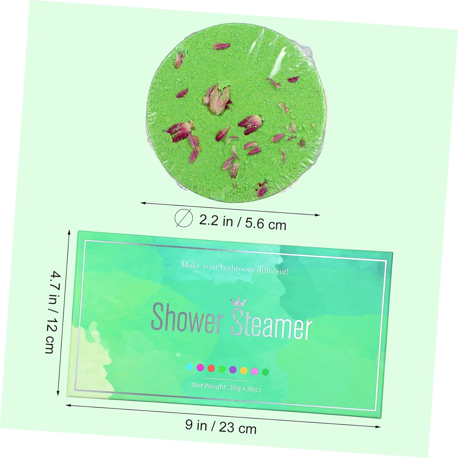 Bath Aroma Salt Tablets 8Pcs 5.6Cm round Natural Sea Salt and Dried Flowers Promote Blood Circulation Fast Dissolution Creative Elegant Design for Bathing and Relaxation image number 6