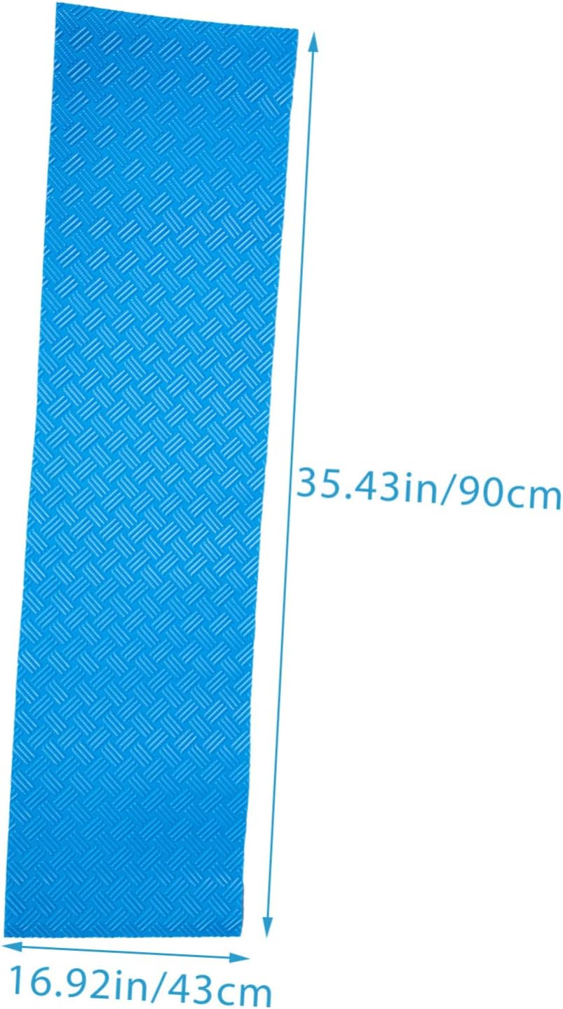 Outanaya Non-Slip Swimming Pool Stair Mat Wave Pattern 43X90Cm Blue Anti-Slip Pool Ladder Cushion for Outdoor and Protection image number 2