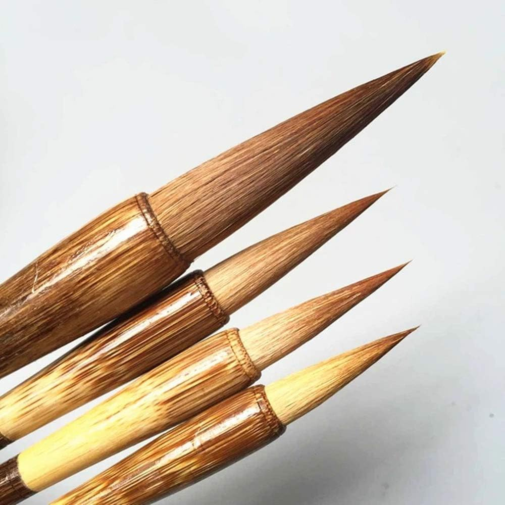 High-Grade Shanlian Hubi Fine Chinese Calligraphy Brush Set- Wolf Goat Hair Doubled Both Brush