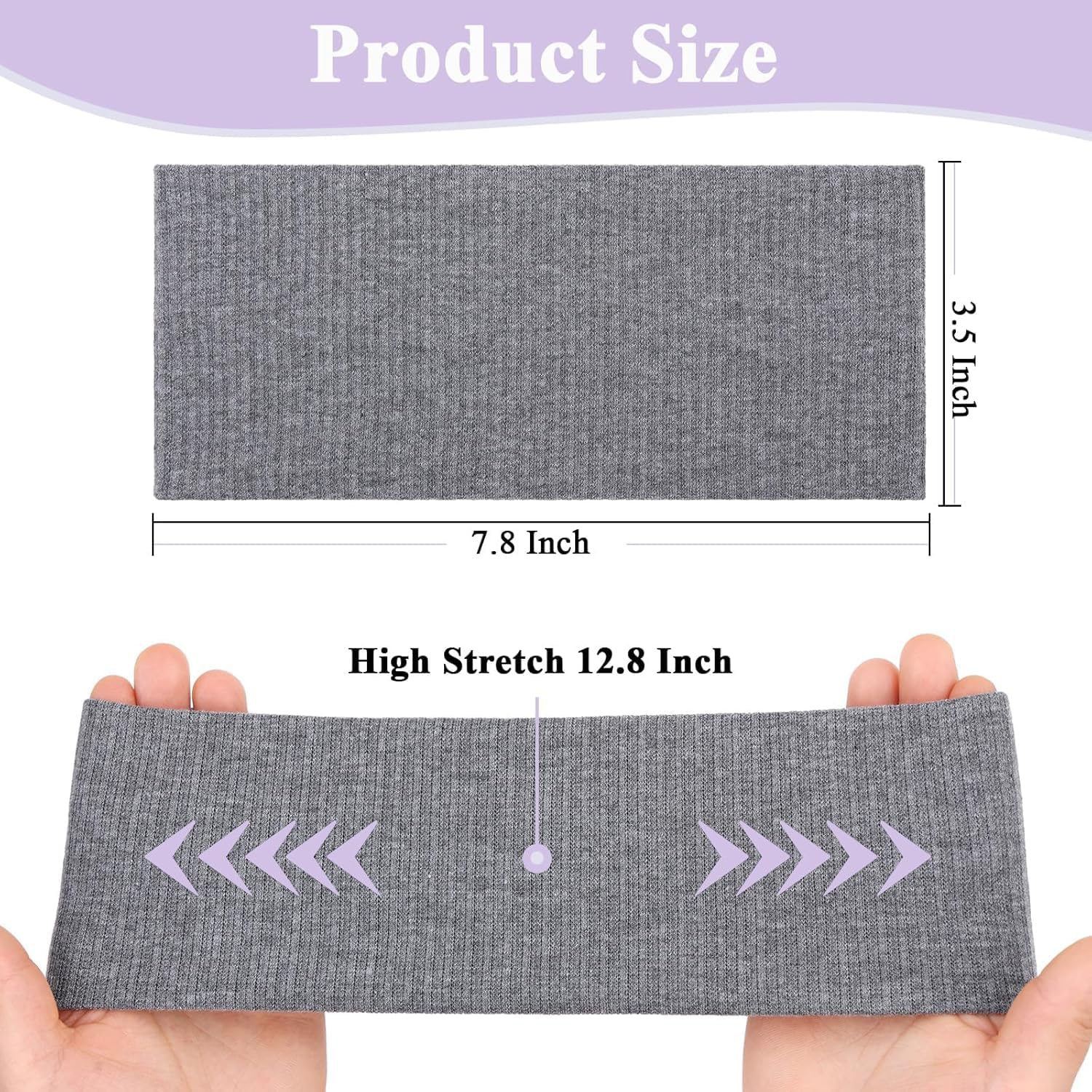 8Pack Wide Headbands for Women, Non- Slip Thick Boho Headbands for Yoga, Workout, Running, Sports, Gym, Tennis, Daily Use Hair Fashion Accessories, Soft Stretchy Cotton Hair Bands (Color01, 8 PCS)