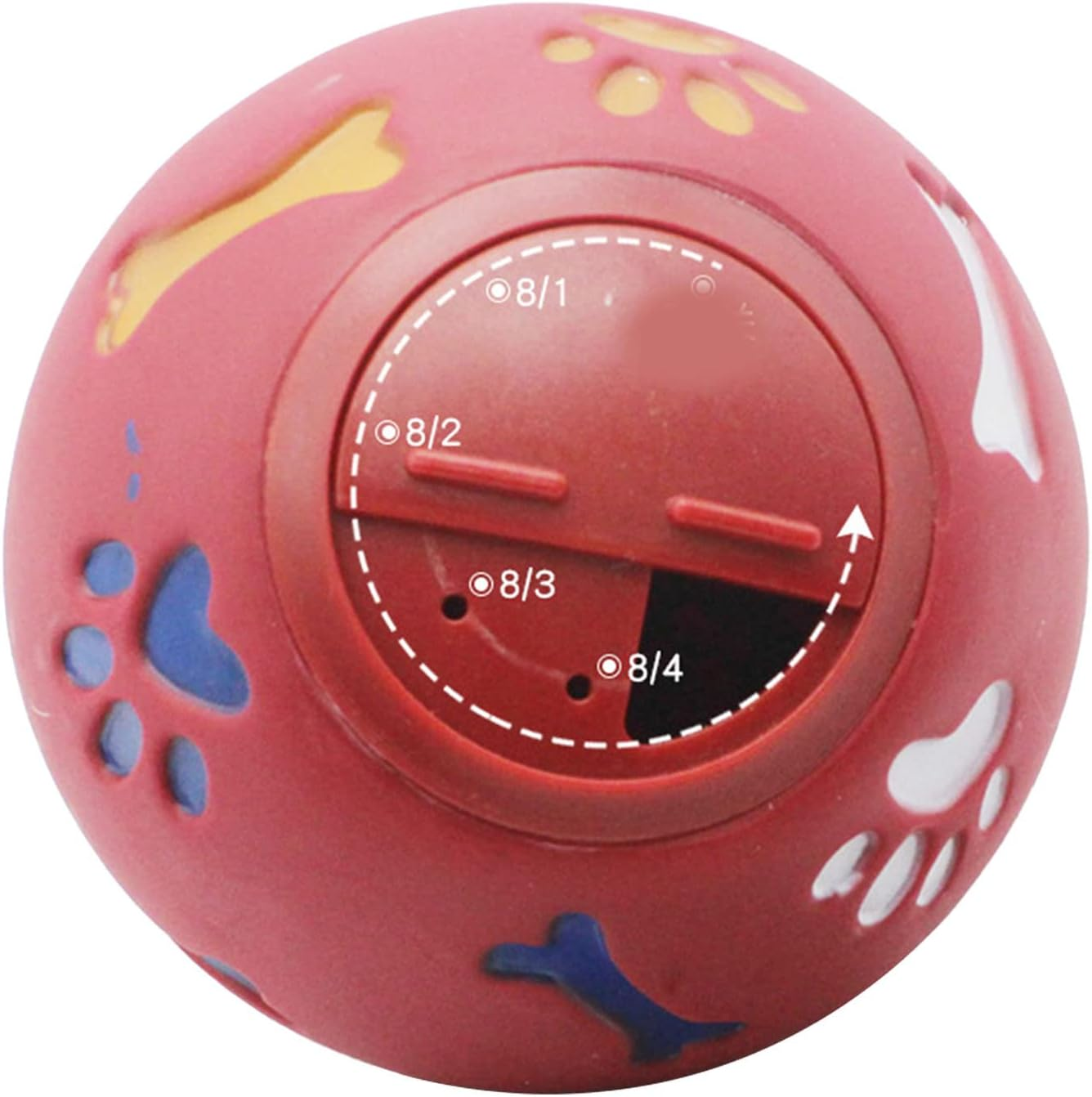 Dog Treat Dispenser Ball, Bite Resistant Cute Design Attractive Puppy Puzzle Chewing Ball Slow Feeding Adjustable for Indoor (M 11Cm/4.3In Diameter) image number 5