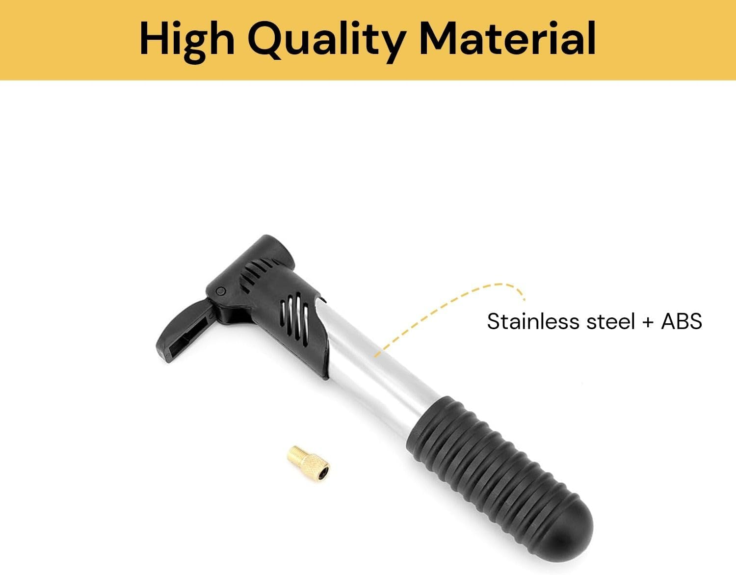 EZONEDEAL Bike Pump, Portable Bicycle Pump, Mountain, Road Hand Bike Tire Pump, Mini Bicycle Air Pump Compatible with Presta Schrader Valve and Sports Ball image number 5