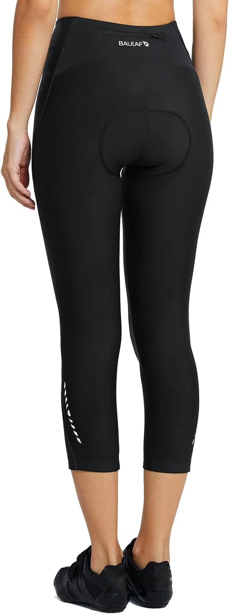 Baleaf Women'S Padded Bike Shorts Cycling Pants Bicycle Capris Biking Spin Legging 3/4 UPF 50+ image number 4