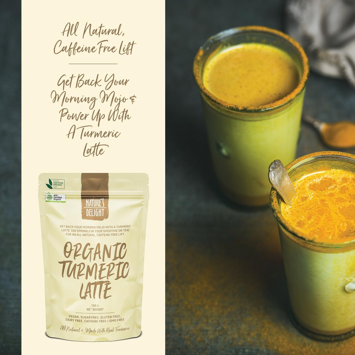 Natures Delight Organic Turmeric Latte 150 G image number 1