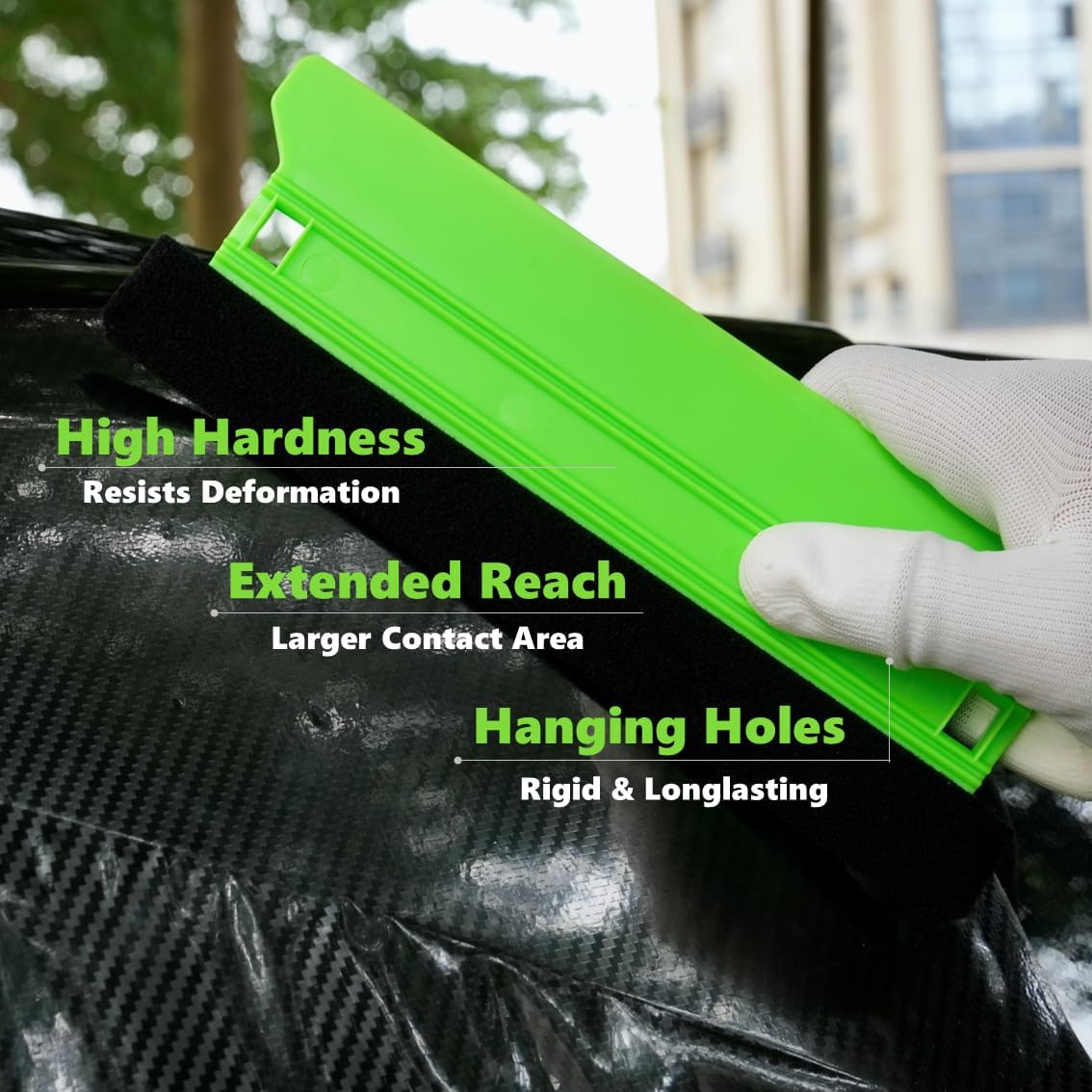 39PCS Vinyl Wrap Tool Kit, Felt Squeegee, Spray Bottle, Magnetic Holder, Safety Trimmer, Micro Detailing Tools, Scraper, Gloves, Auto Window Tint Film Installation Set (Black Green) - Black Green image number 4