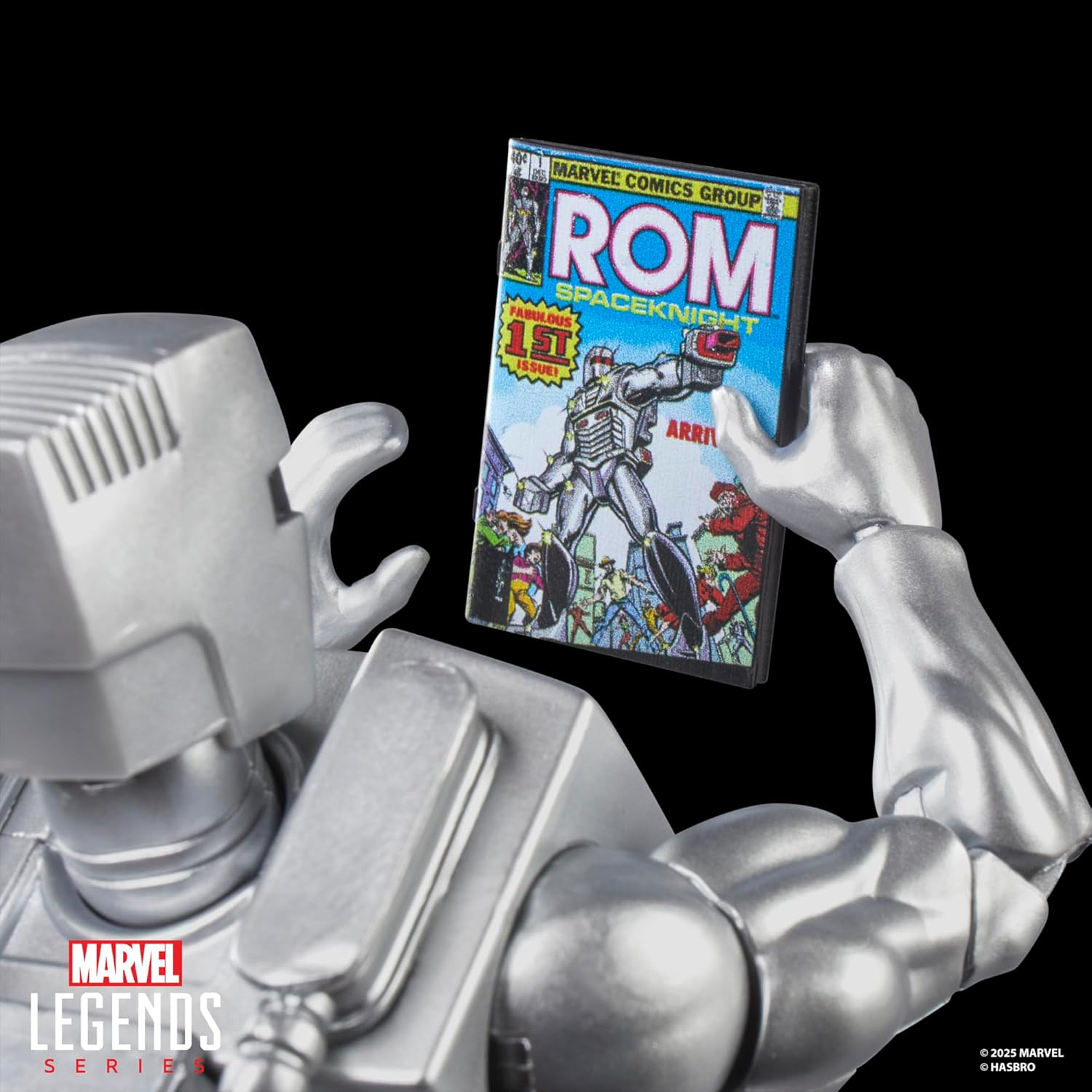 Marvel Legends Series ROM: Spaceknight, Comics-Inspired Collectible 6-Inch Scale Action Figure with Character-Sized Comic Accessory image number 6