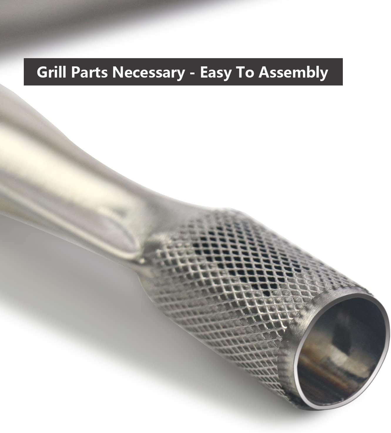 69956 20 1/2" X 7 1/2" Grill Burner Replacement for Weber Q200, Q220, Q2000, Q2200, 396000, 396001, 396002, Burner Tube Pipe Part for 41862, 69956, 60041 Gas Grill Models, Stainless Steel image number 5