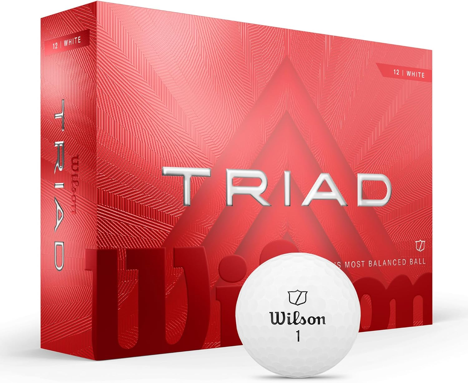Wilson 2025 Triad Golf Balls - White, 12 Balls image number 4