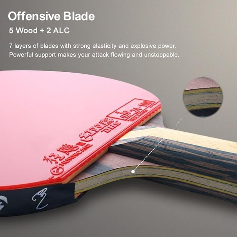 SPP DHS 9 Star H9006-CS Table Tennis Racket - Professional Ping Pong Bat with CS Handle for Superior Grip and Control - High Spin and Speed image number 5