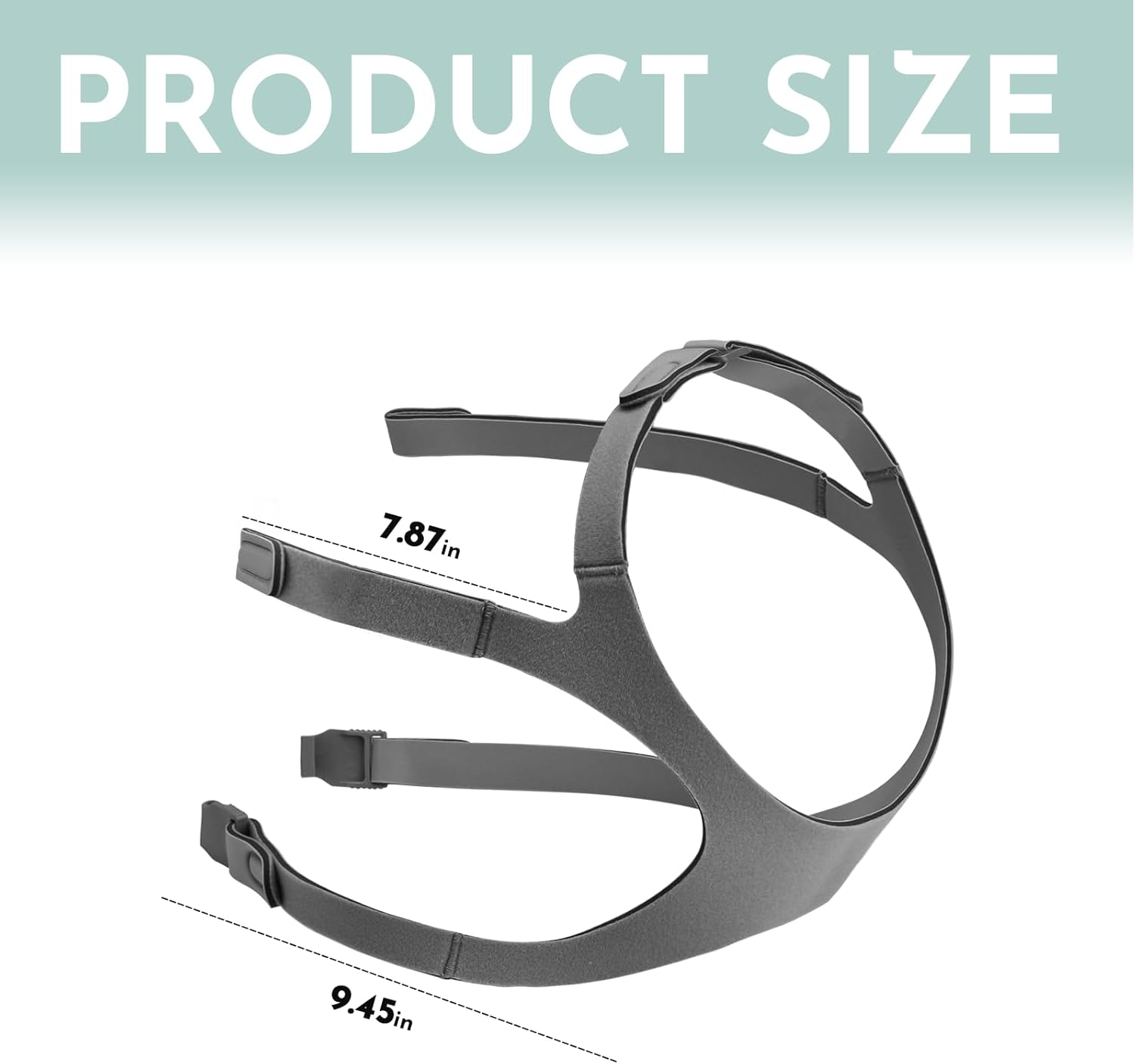 2 Pack Replacement Headgear Compatible with Fisher & Paykel Simplus Nasal Mask, Comfortable Head Strap for Full Face Mask Strap with Clips - M/L image number 5