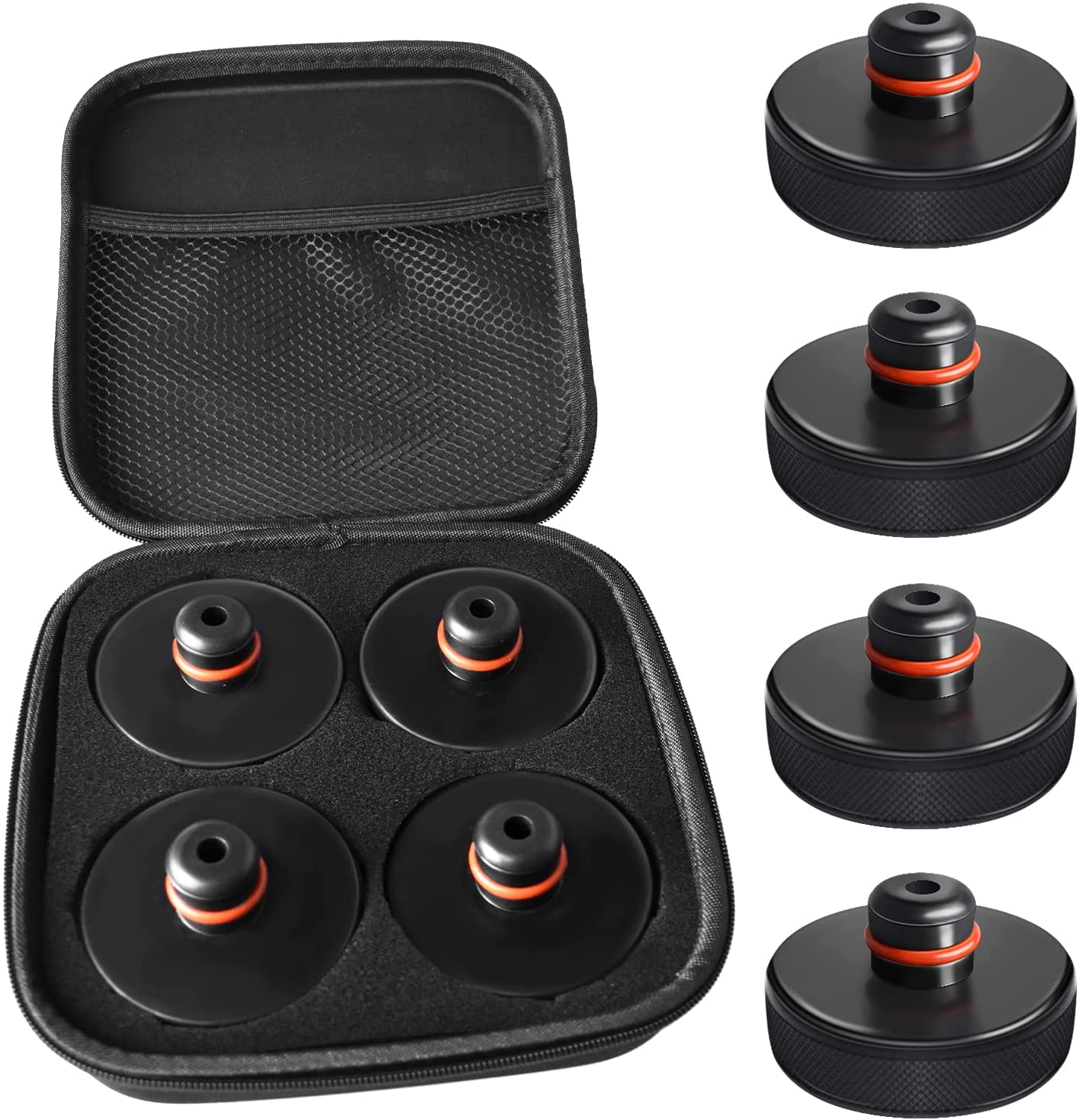 Chirano Lifting Jack Pad for Tesla Model 3/S/X/Y, 4 Pucks with Storage Case, Accessories for Tesla Vehicles