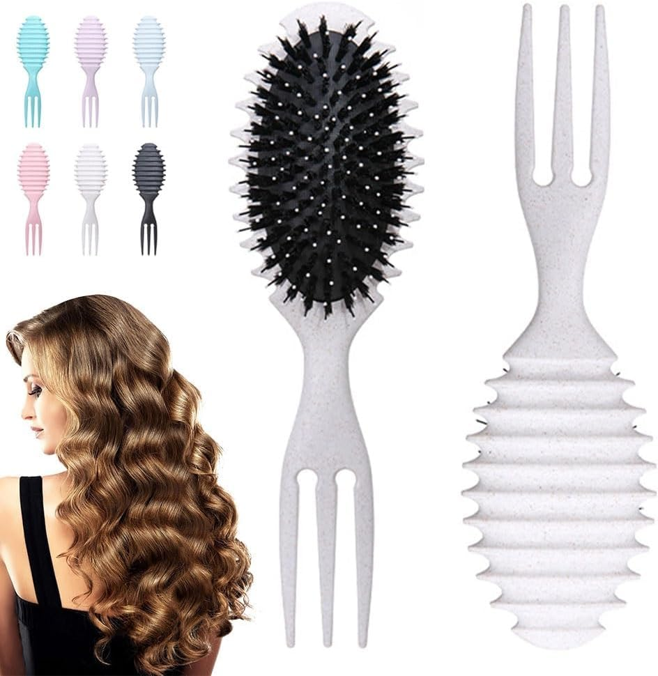 Curly Hair Brush, Curl Comb, Curl Define Styling Brush for Curly Hair, Curly Hair Brush, Curl Define Styling Brush, 2024 New Curly Hair Brush for Detangling for Combing Men and Women (Purple)