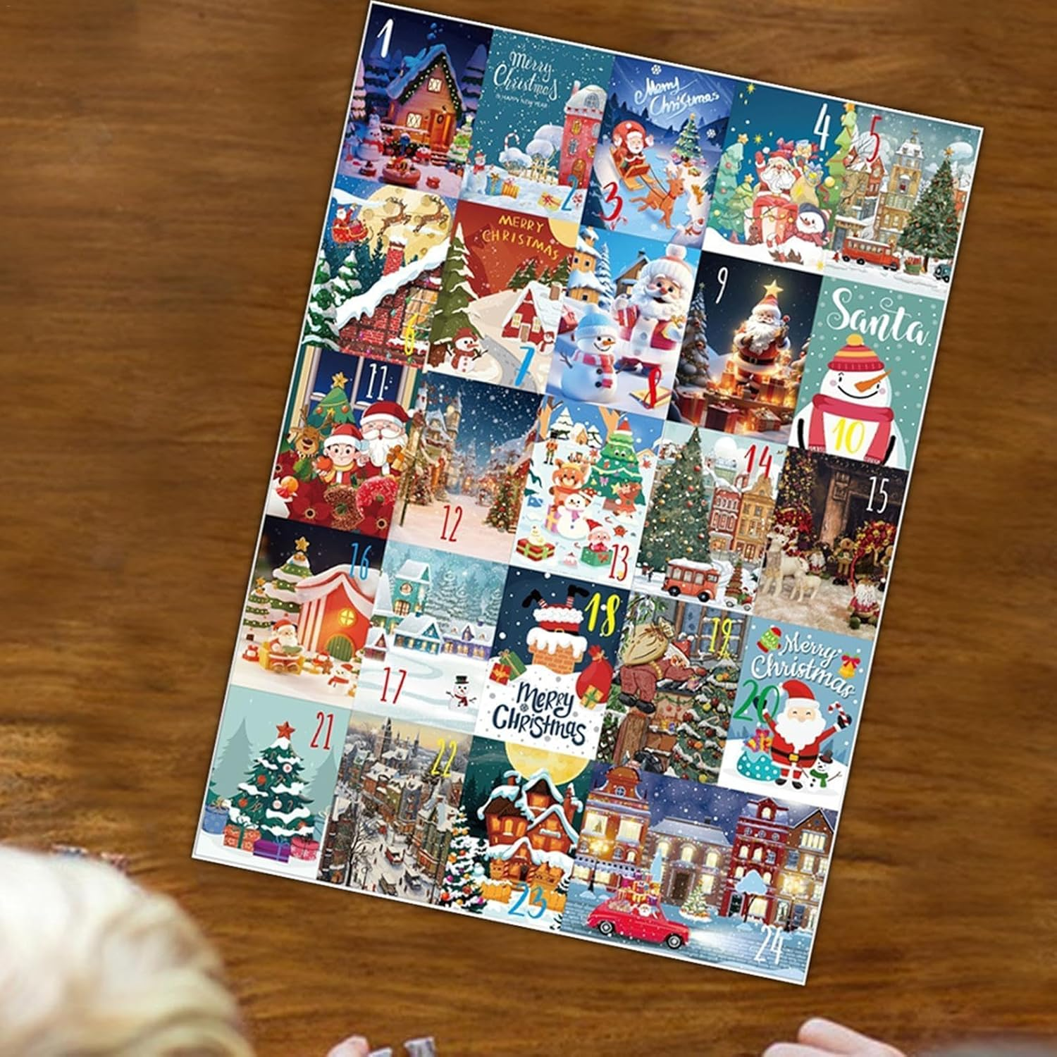 2025 Christmas Puzzles Advent Calendar for Kids Adults 1000 Pieces, Christmas Puzzle Countdown Calendar 24 Days, Xmas Jigsaw Puzzle image number 6