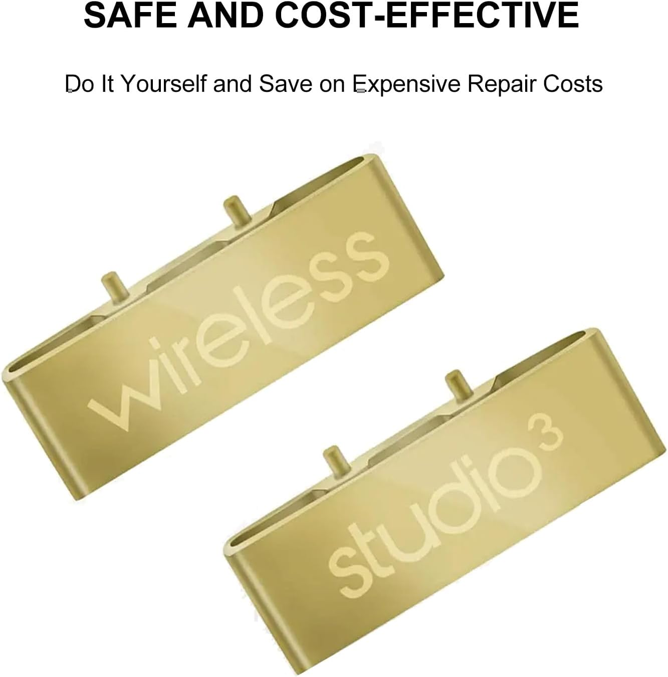 Replacement Headband Metal Folding Hinge Clip Cover Pin Repair Parts Set Compatible with Beats Studio 3 Studio 3.0 Wireless Over-Ear Headphones (Gold) image number 1