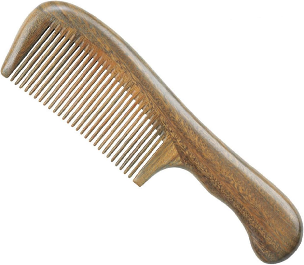 Baluue 2Pcs Natural Sandalwood Combs Set for Women Wide Tooth Fine Tooth Hair Comb Portable for Daily Use and Travel image number 5