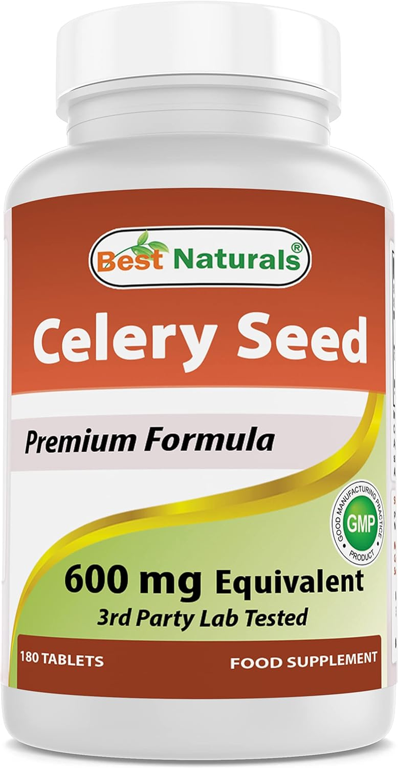 Best Naturals Celery Seed 600 Mg Tablet, 180 Count image number 5