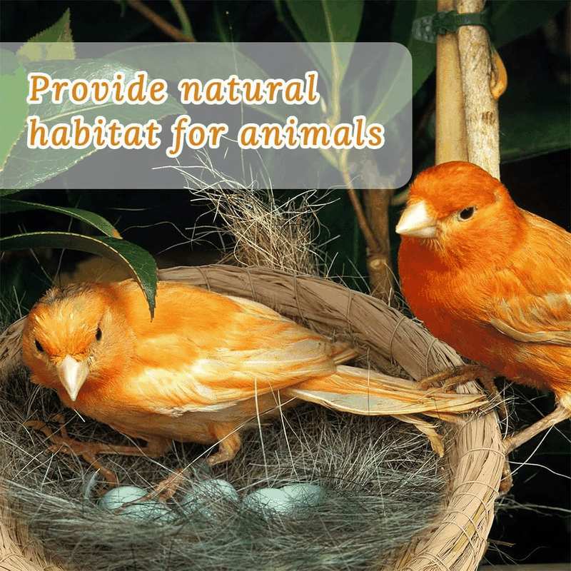 4-Pack Woven Bird Nest, Woven Grass Nest, Flat-Bottom Bird Bed, Pet Supplies for Pigeons, Parrots, Sparrows, Rabbits, Chinchillas, Hamsters, Etc. image number 4