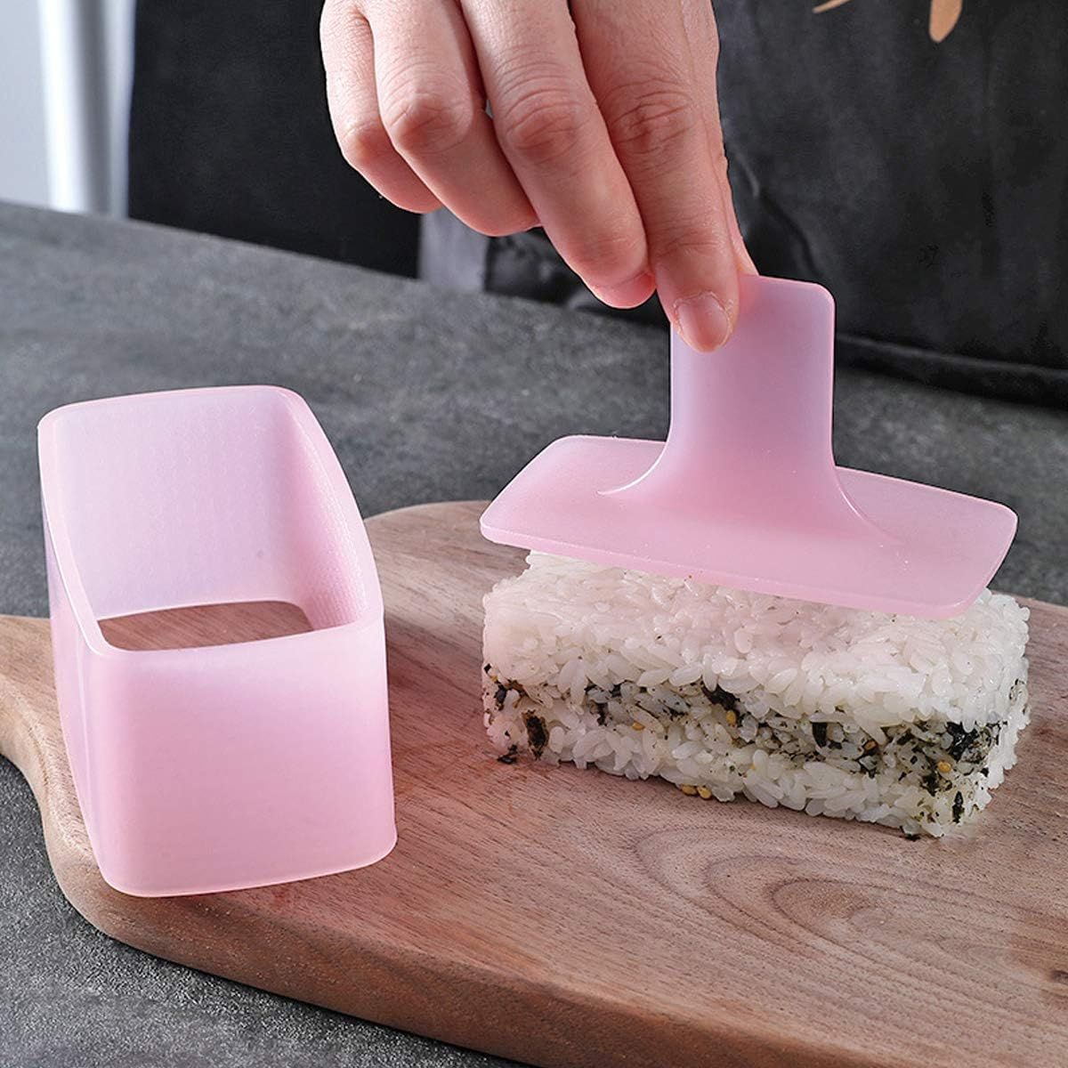 Rectangular Sushi Rice Mold, DIY Tool for Square Rice Machine (2 Pcs, Pink) image number 5