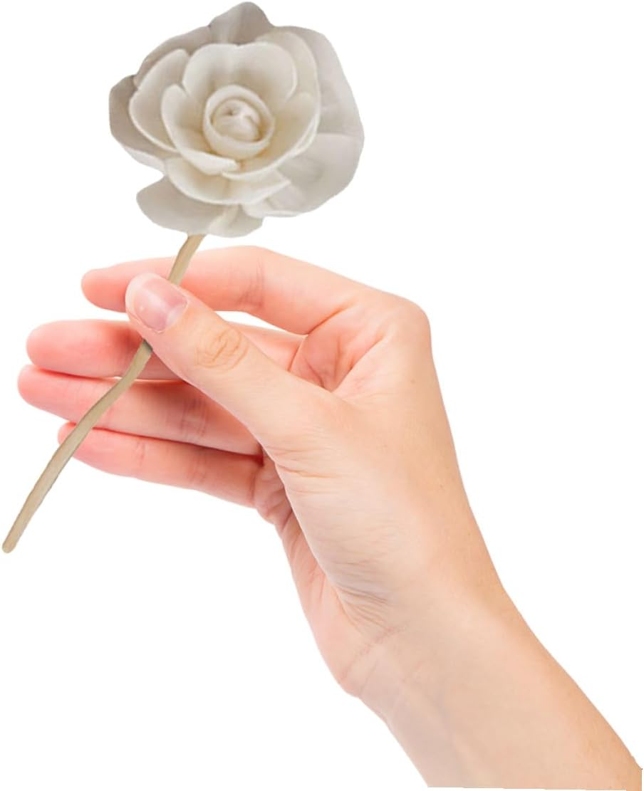 GANAZONO 5Pcs Aromatherapy Flowers Essential Oil Diffuser Rattan Weaving Home Decorative Aroma Sticks Diffuser