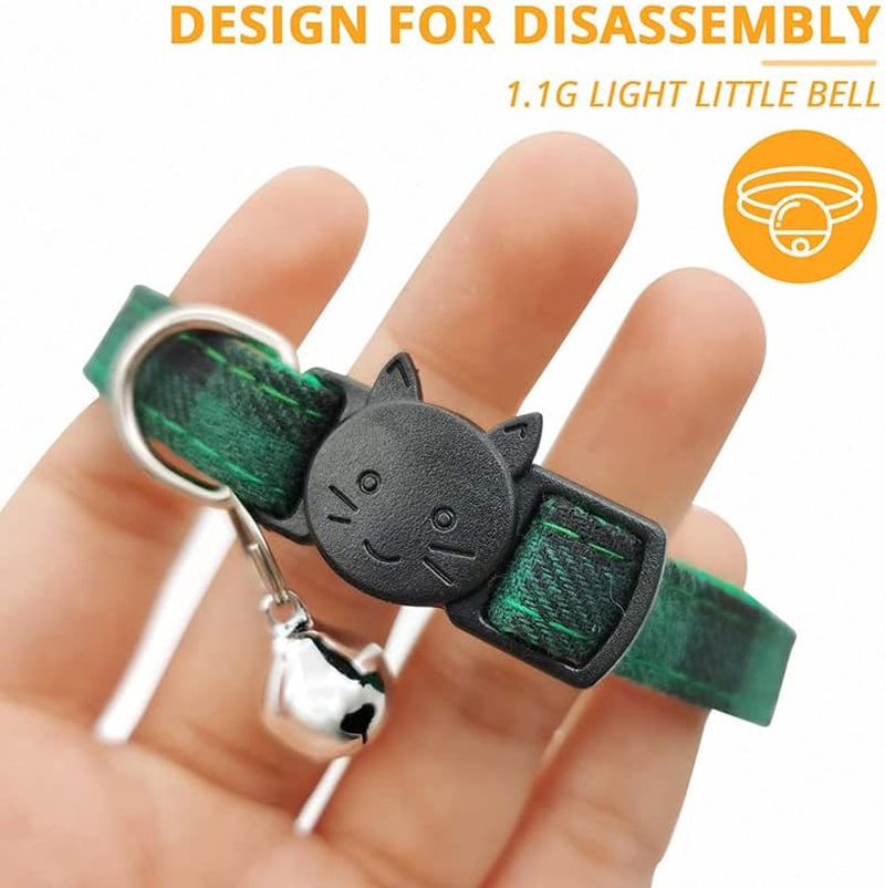 Cat Collar Reflective with Safety Release Breakaway Buckle Kitten Puppy Pet Bell Adjustable Nylon Collar image number 6