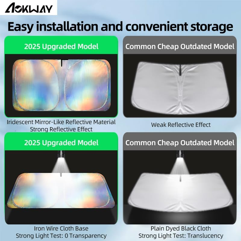 Magnelex Car Windshield Sunshade with Bonus Steering Wheel Sun Shade. Reflective Polyester Blocks Heat and Sun. Foldable Sun Shield That Keeps Your Vehicle Cool (XL 57X 35.4 In)