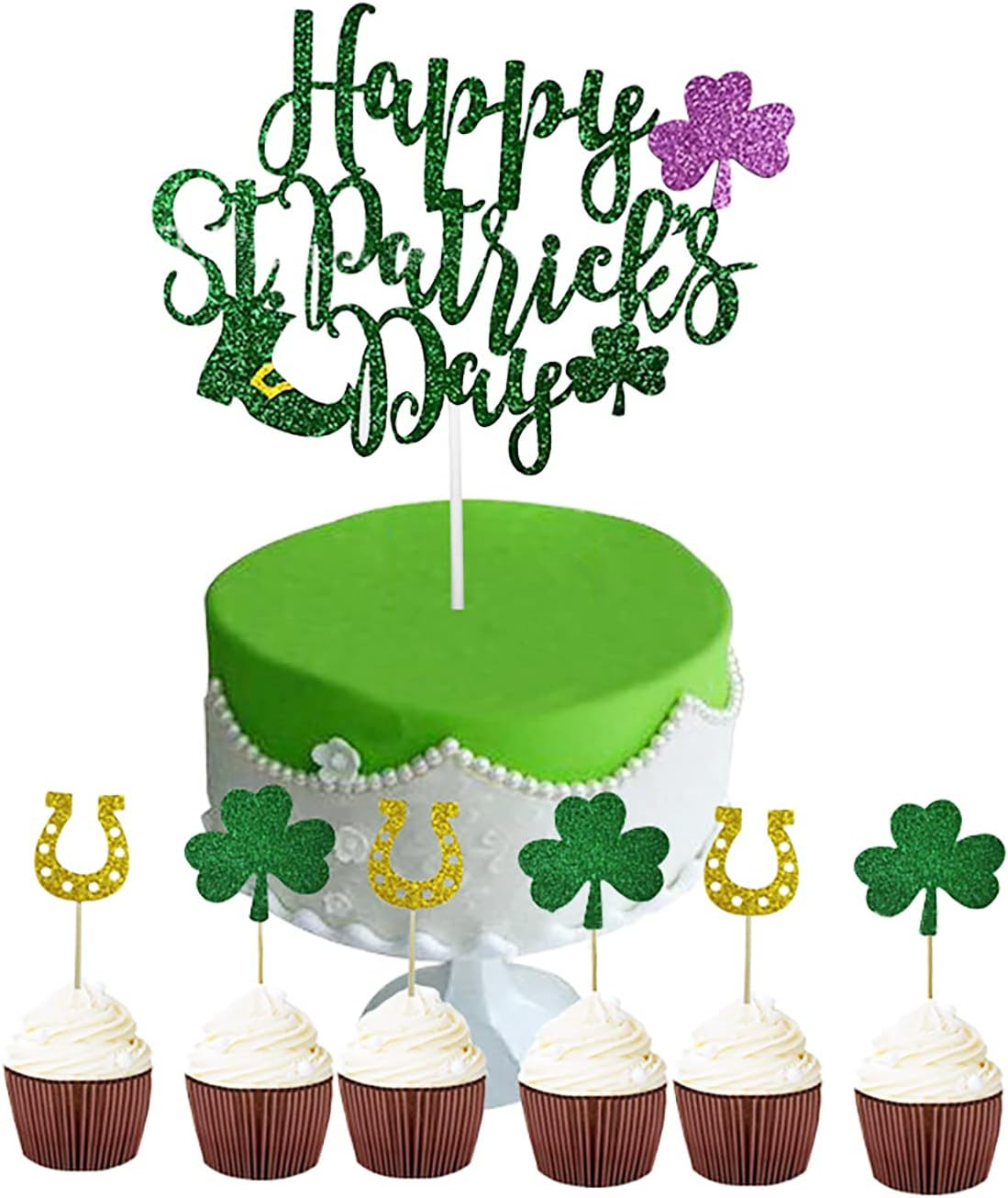 Christmas Cake Toppers - Merry Christmas Tree, Snowman, Santa, Snowflake, Cupcake Toppers & Food Inserts - 15 Pcs