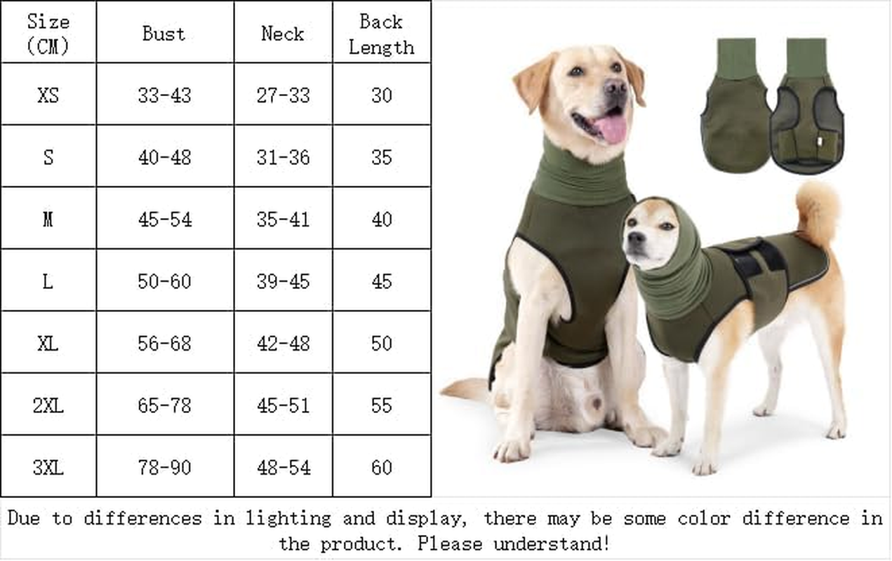 Dog Anxiety Jacket, Dog Thunder Jacket, Dog Anxiety Sedation Hoodie Medium, Used for Fireworks, Thunder, Separation, Dog Hoodie for Noise Blocking and Ear Protection (Army Green, M) image number 1