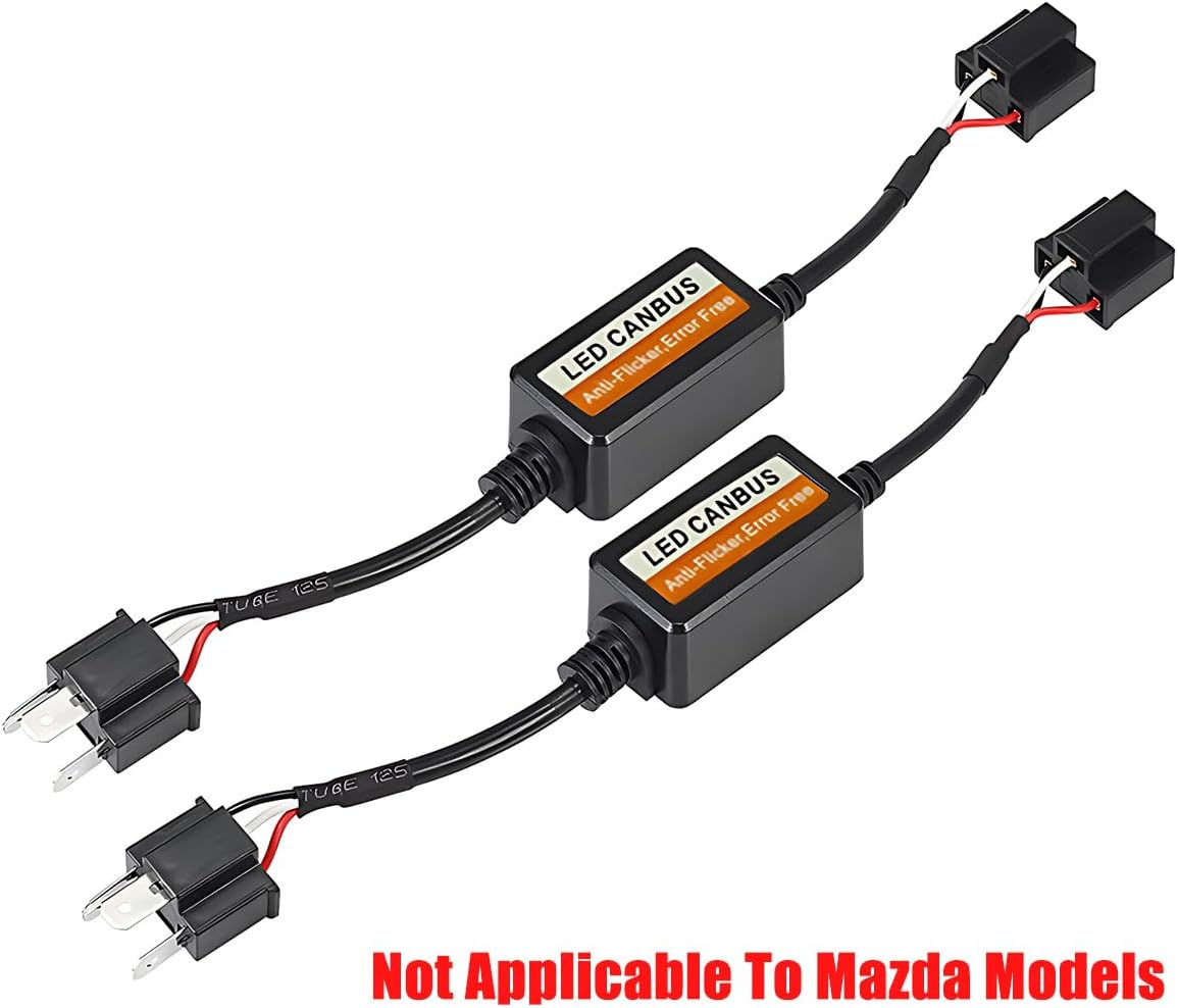 AIMALL 2Xh4 Canbus Decoder Canceller Load Resistor for LED Headlight Conversion Kit，Eliminates Dashboard Warnings & Radio Interference image number 6